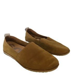 SOREL Ella Slip On Loafer Flats Women's 10.5 Mustard Yellow Suede Casual Shoes